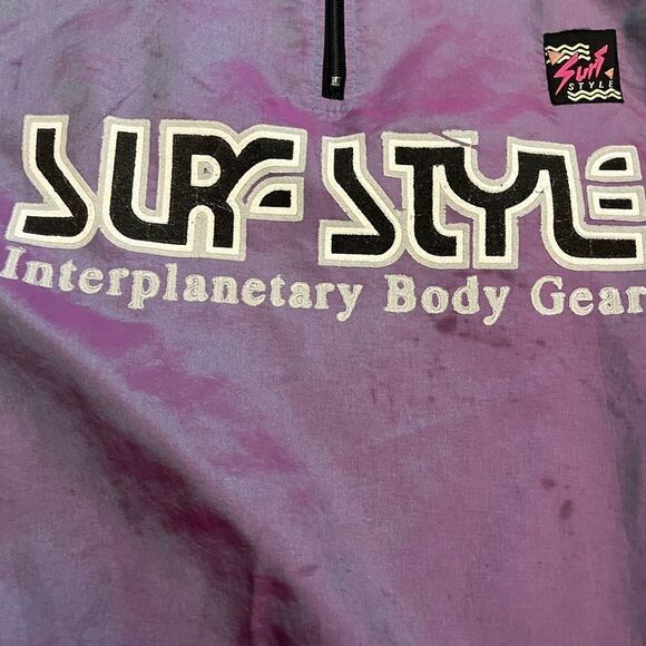 Vintage 90’a Metallic Surf Style 1/4 zip Interplanetary Body Gear jacket. OSFA. - Picture 8 of 15
